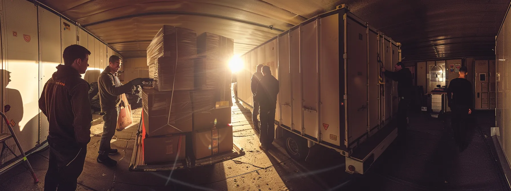 a team of professional movers from a. arnold moving carefully wrapping and loading belongings into a pristine moving truck.